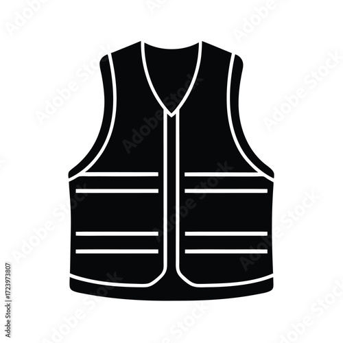 Zoo Keeper element isolated safety vest on white background