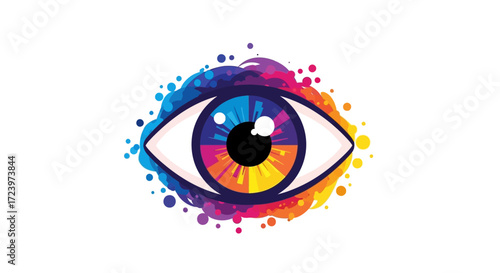 Colorful Eye Abstract Vision Iris Pupil.