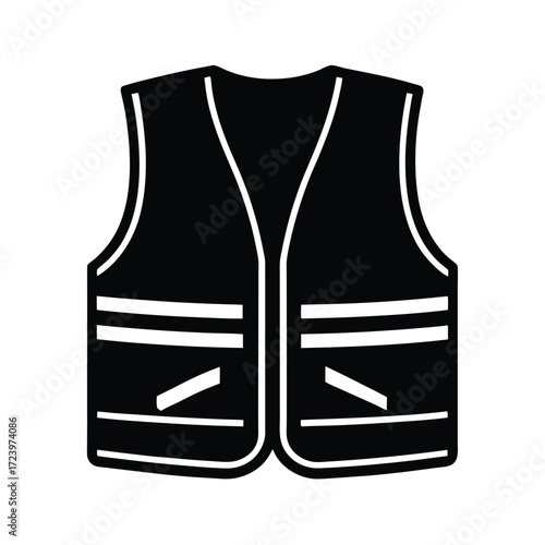 Zoo Keeper element isolated safety vest on white background