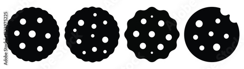 cookie Icon Set, Vector illustration