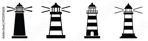 lighthouse Icon Set, Vector illustration