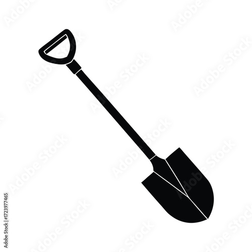 Zoo Keeper element isolated shovel on white background
