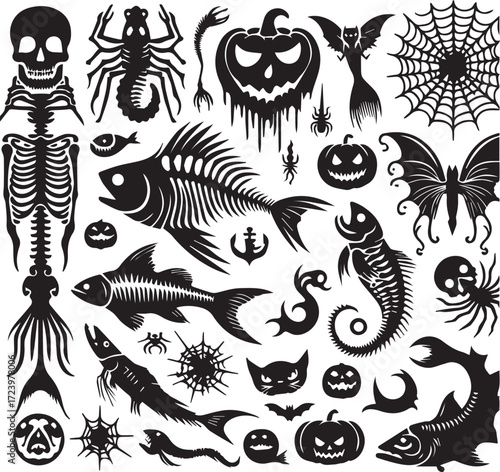 Halloween Silhouettes Icons