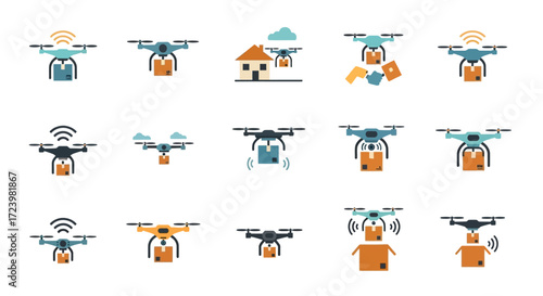 Drone Delivery Services, Modern Logistics, Aerial Transportation, Package Delivery, Future of Shipping, Autonomous Delivery Systems.