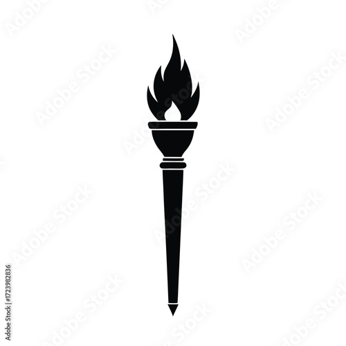 Zoo Keeper element isolated torch on white background