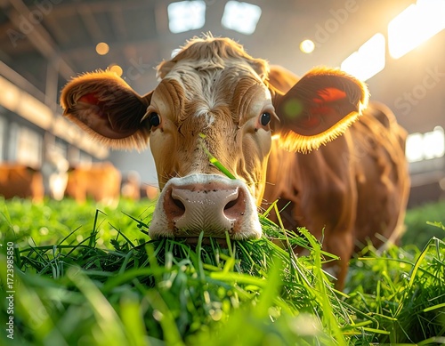 cows are eating grass