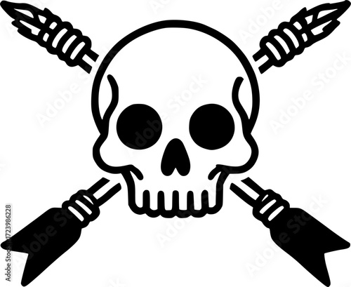 The skull mark isolated sign, symbol, vector, art