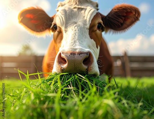 cows are eating grass