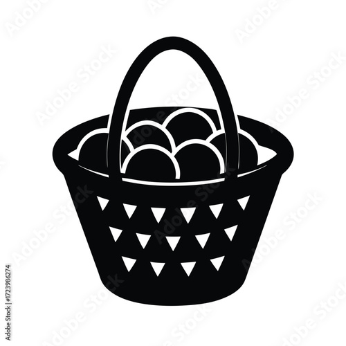 Zoo Keeper element isolated vegetable basket on white background
