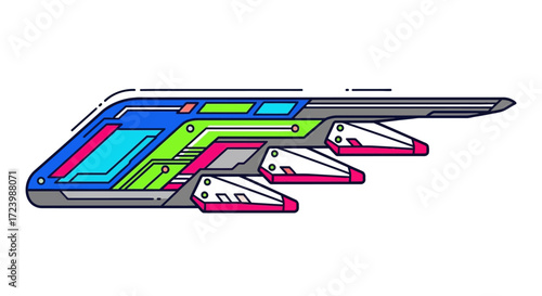 Futuristic high-speed train with advanced aerodynamic design.