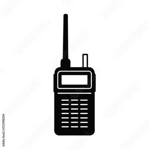Zoo Keeper element isolated walkie talkie on white background