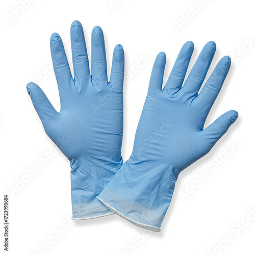 surgical gloves on white background