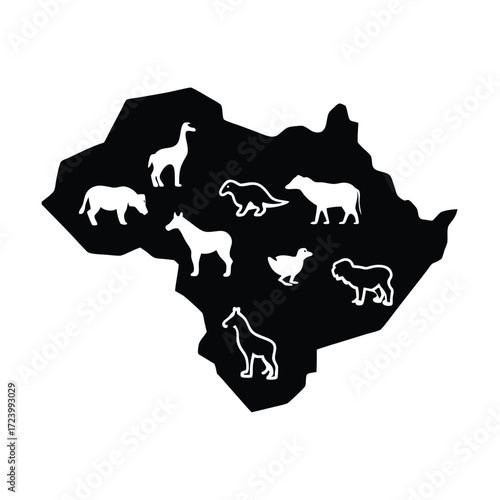 Zoo Keeper element isolated zoo map on white background