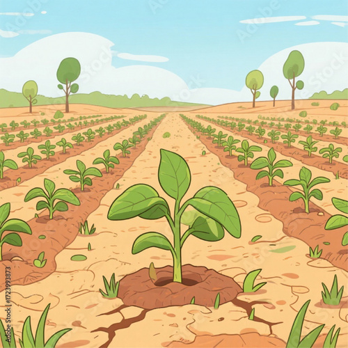 Plantation in a drought-prone land