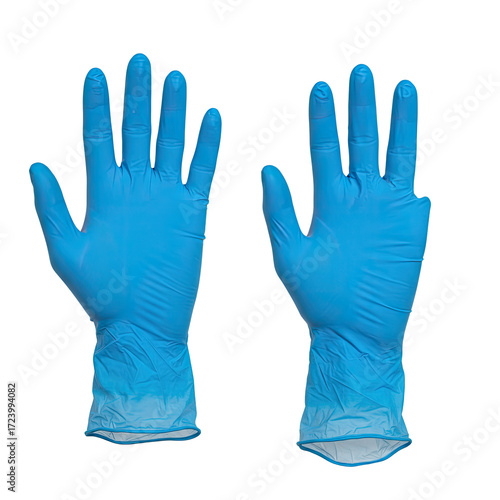 surgical gloves on white background