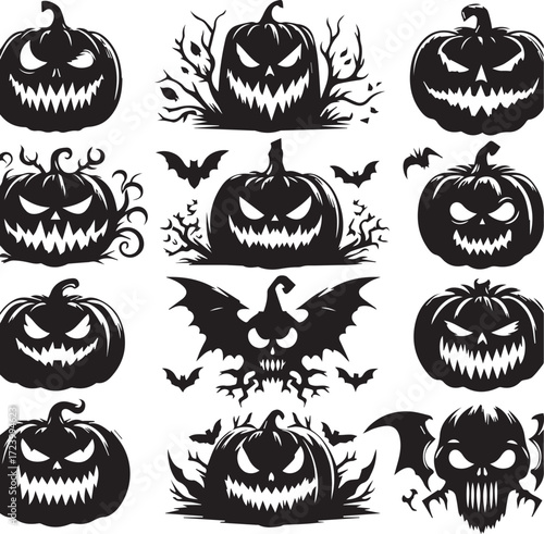 Halloween Silhouettes Icons