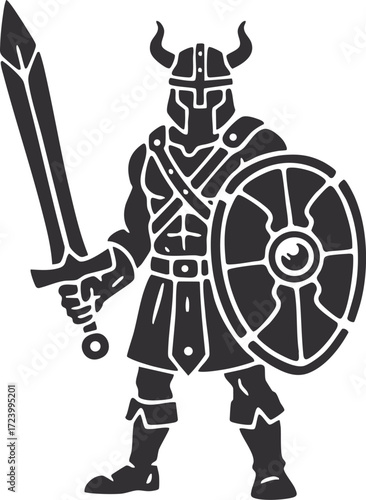 Celtic Warrior Silhouette – Symbol of Ancient Strength and Culture