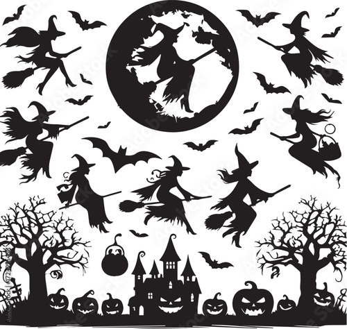 Halloween Silhouettes Icons