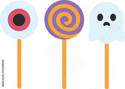 colorful lollipop vector illustration