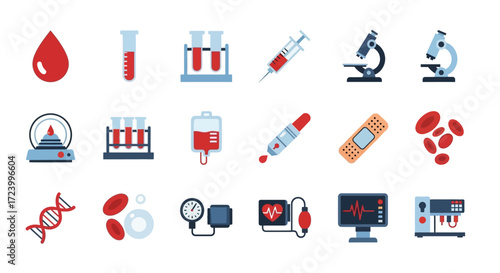 Medical and scientific equipment for blood analysis and research.