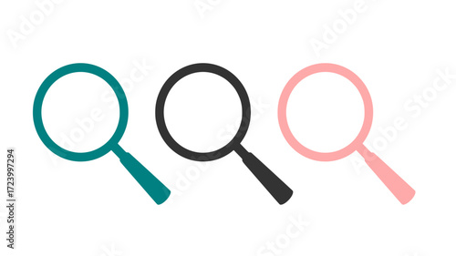 magnifying glass on white background vector illustration. magnifying glass icon
