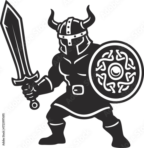 Celtic Warrior Silhouette – Symbol of Ancient Strength and Culture