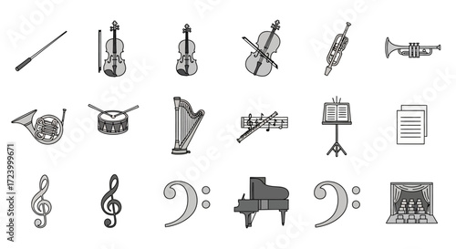 Musical Instruments and Notation Collection.