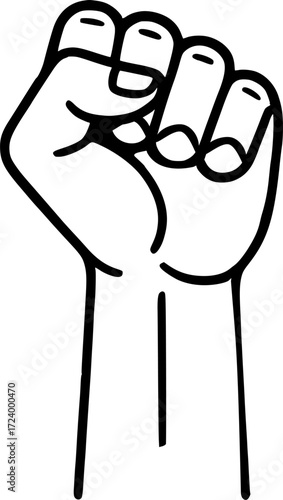 Protest Fist With Fight for Your Rights, Demonstration of protest sign, symbol, vector, art