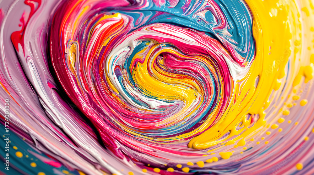Fototapeta abstract background with colorful splashes circles abstract fractal swirl pattern wallpaper paint