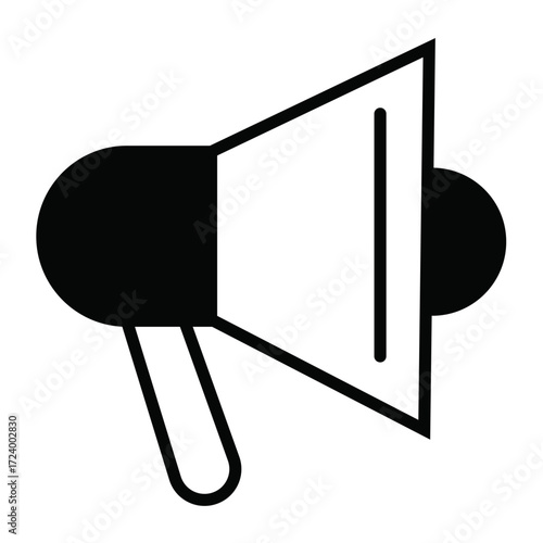 Loud speaker icon set with black color | Editable modern icon of sound system, audio speaker, amplifier for web, mobile app, development