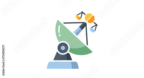 Satellite Dish Technology Communication Signal Receiver.