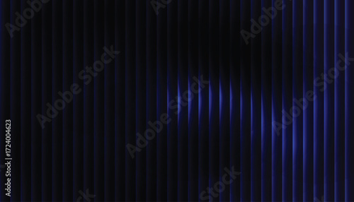 Dark blue neon vertical stripes gradient background with glowing light beams and soft shadows, futuristic tech abstract lines pattern, elegant wallpaper for banners & headers