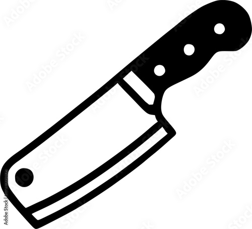 kitchen knife silhouette, Stainless cleaver sign, symbol, vector, art