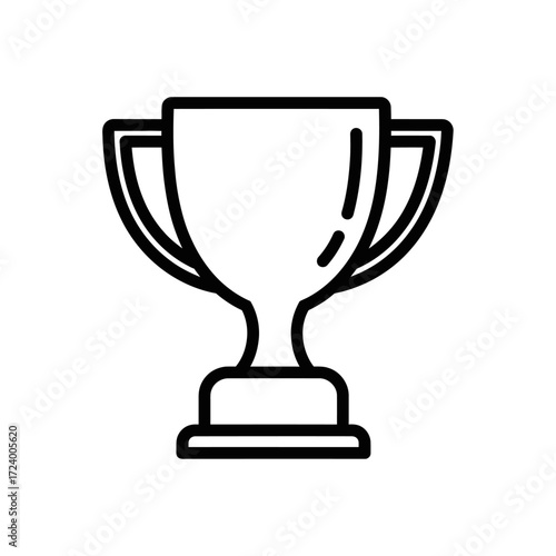 Line art drawing of a trophy cup.