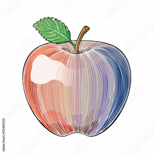 vector illustration of an apple
