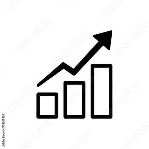 Growth chart with upward trend showing increasing progress.