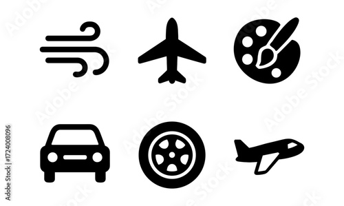 Aviation and art elements for creative design projects