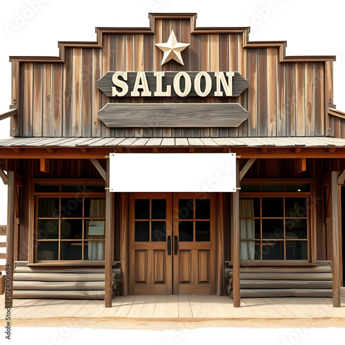wooden saloon shop background for western cartoon and video game template