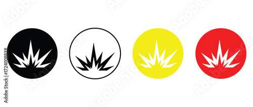 Set of explosions icon  vector eps10.