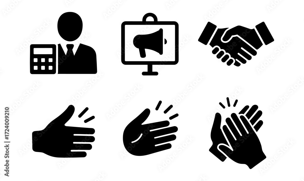Fototapeta premium Business icons for communication and teamwork design