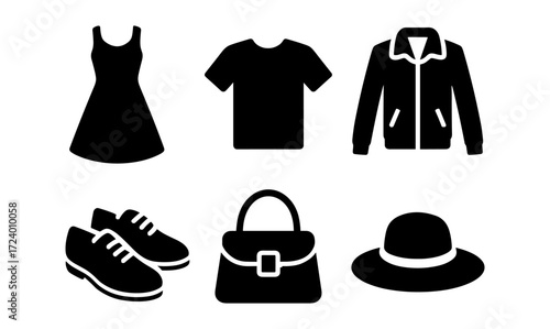 Minimalistic fashion essentials collection for design projects and print media