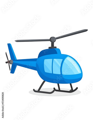 Blue cartoon helicopter