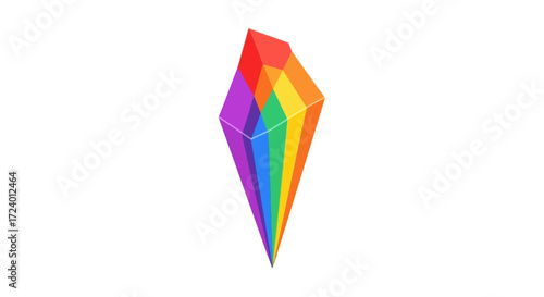 Free Download Vibrant multifaceted rainbow prism crystal illustration. - GFXLoad