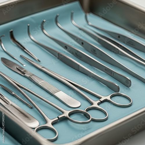 sterilization tray on white background