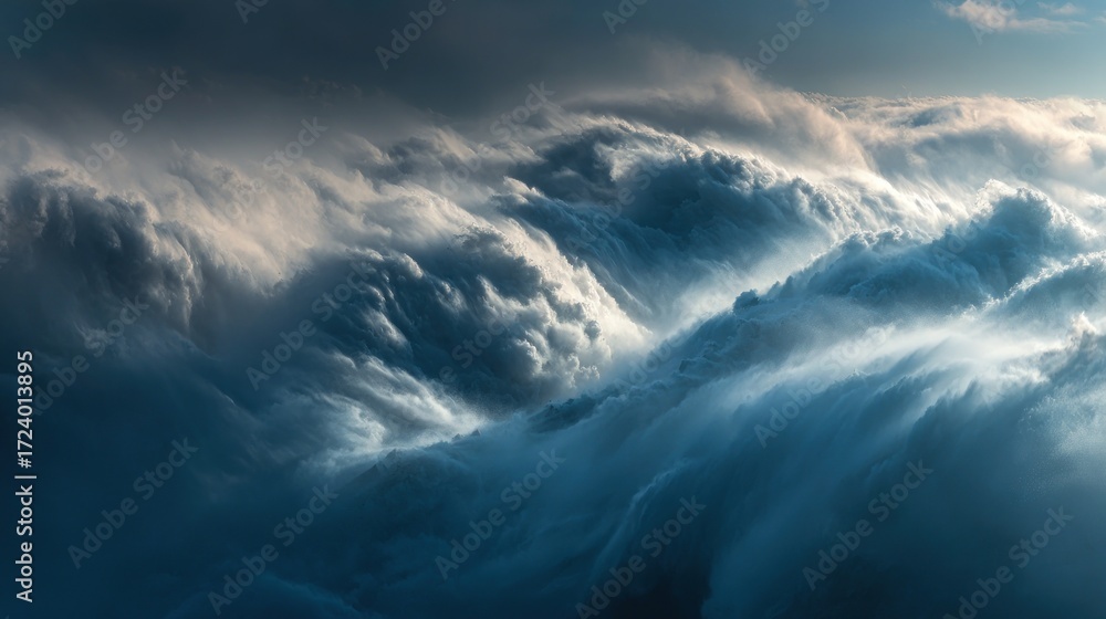 Obraz premium Dramatic cloudscapes, swirling, turbulent