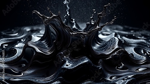 A mesmerizing material that is both flowing liquid and shimmering solid, contained within a force field.