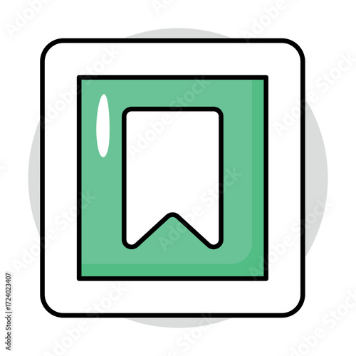 User interface colored outline icons