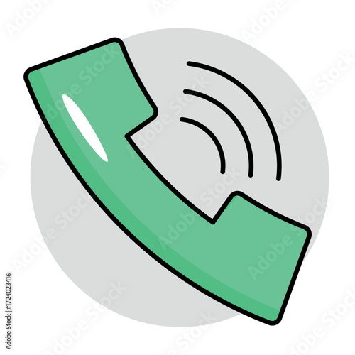 User interface colored outline icons