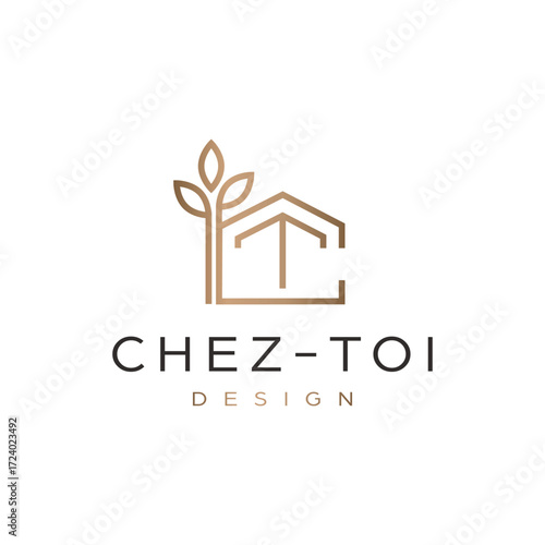 Aesthetic Real estate and interior design logo