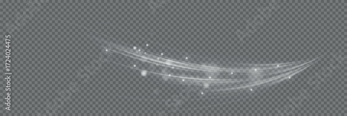 Cold winter wind texture. Holiday vector blizzard. Christmas effect of a cold blizzard. Vector PNG.